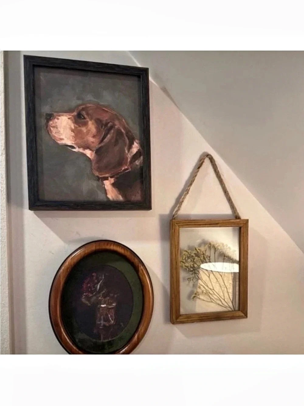 Threshold Studio McGee Wall Art Oval Framed Floral Wall Art 9” x 11”
